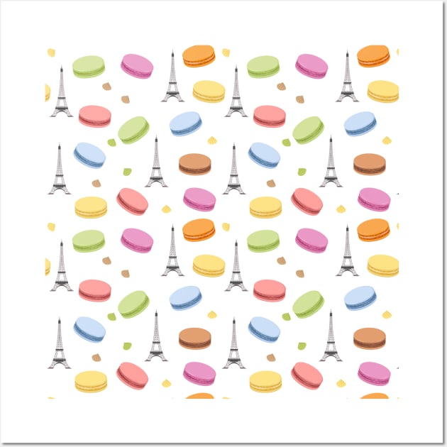 French macaroons and Eiffel Tower Wall Art by Alexandra